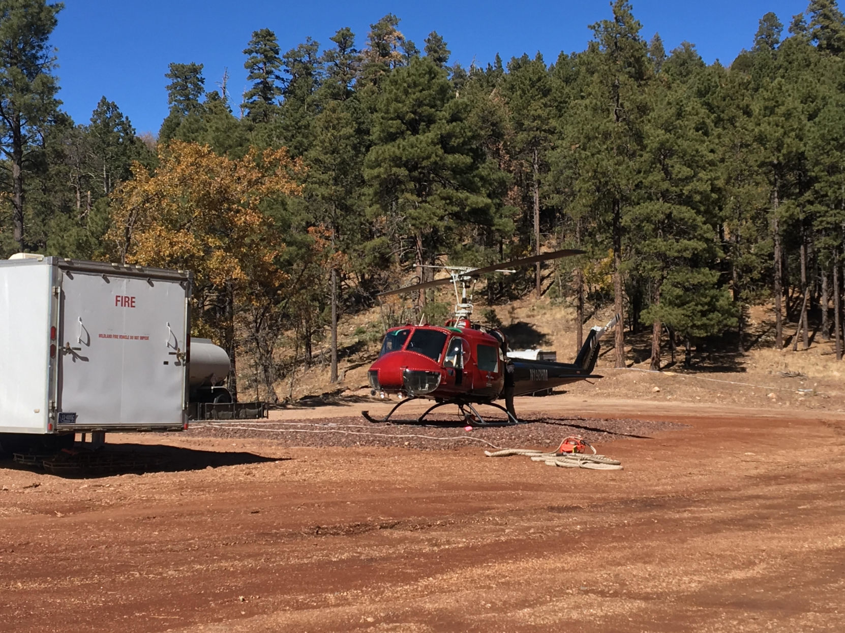 Bill Williams Mountain helicopter